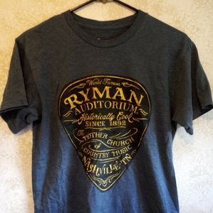Ryman Auditorium guitar pick Tee Small